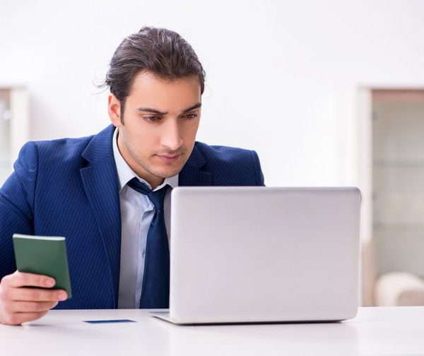 Man reviewing documents