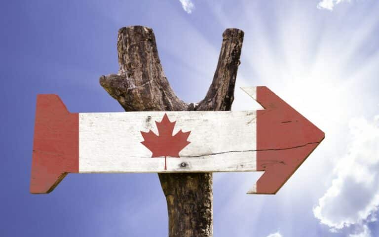 Canada Wooden Direction Sign - Immigration to Canada