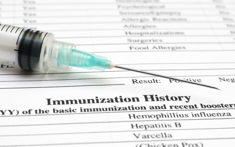 immunization history form
