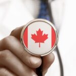 stethoscope with national-flag conceptual series canada